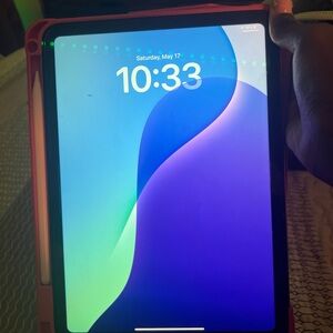 Tablet with pink Case